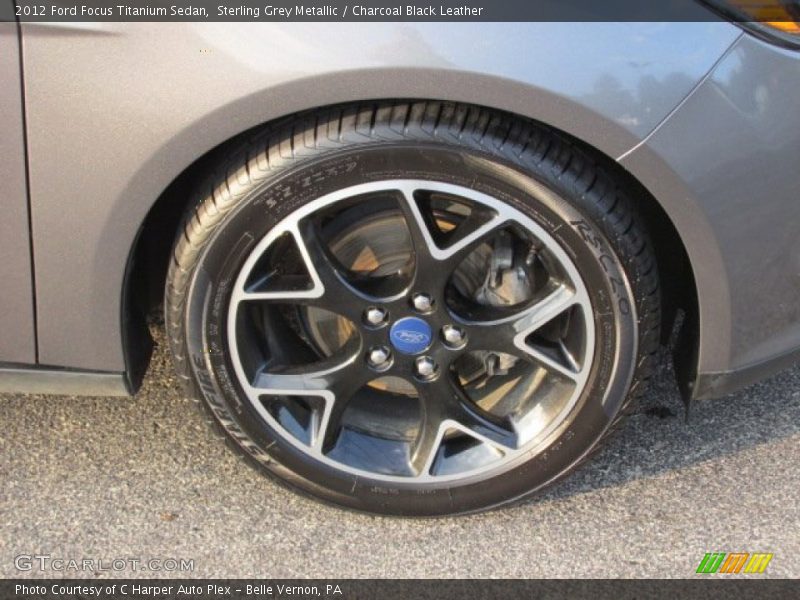 Sterling Grey Metallic / Charcoal Black Leather 2012 Ford Focus Titanium Sedan