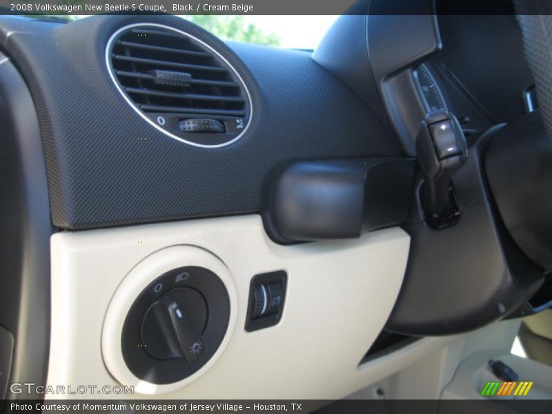 Black / Cream Beige 2008 Volkswagen New Beetle S Coupe