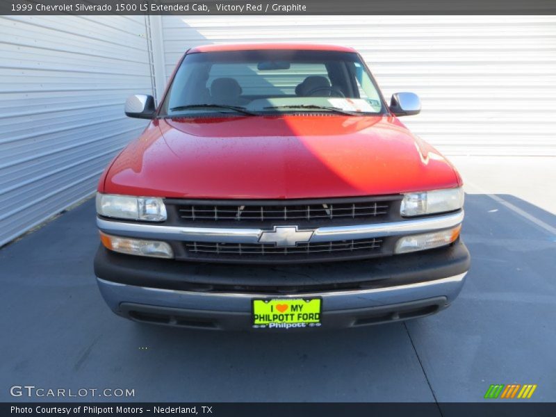 Victory Red / Graphite 1999 Chevrolet Silverado 1500 LS Extended Cab