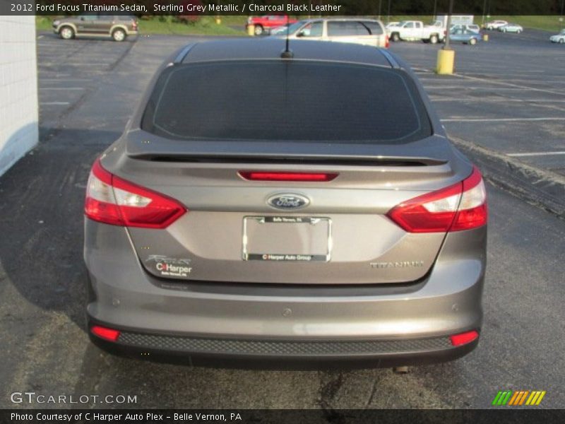 Sterling Grey Metallic / Charcoal Black Leather 2012 Ford Focus Titanium Sedan