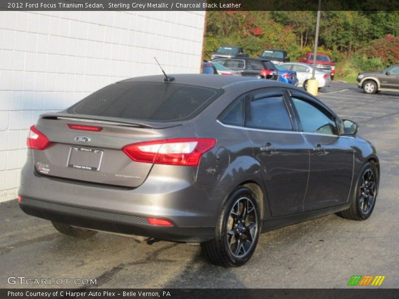 Sterling Grey Metallic / Charcoal Black Leather 2012 Ford Focus Titanium Sedan