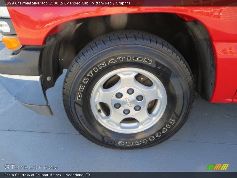 Victory Red / Graphite 1999 Chevrolet Silverado 1500 LS Extended Cab