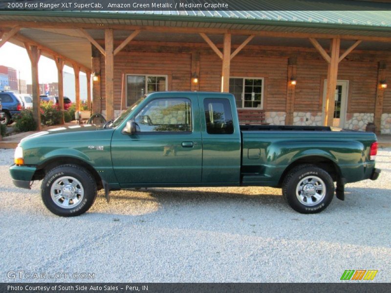 Amazon Green Metallic / Medium Graphite 2000 Ford Ranger XLT SuperCab