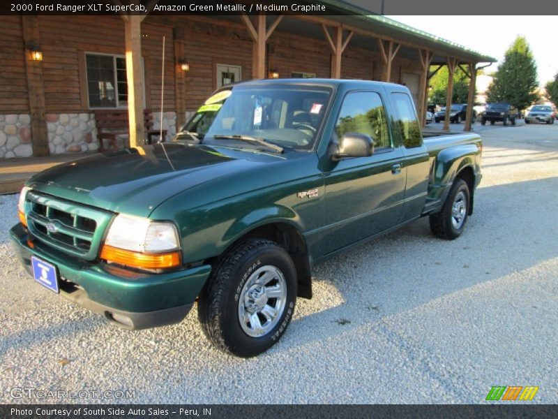 Amazon Green Metallic / Medium Graphite 2000 Ford Ranger XLT SuperCab