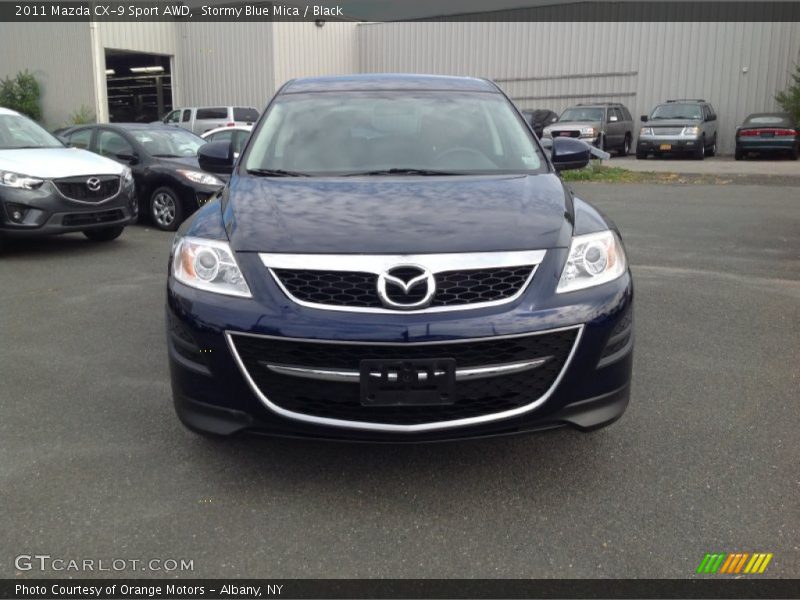 Stormy Blue Mica / Black 2011 Mazda CX-9 Sport AWD
