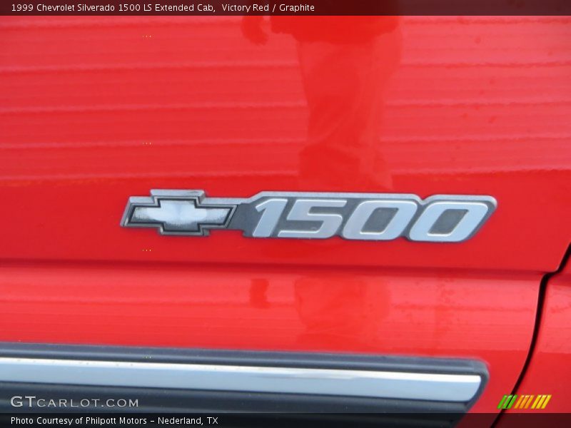 Victory Red / Graphite 1999 Chevrolet Silverado 1500 LS Extended Cab