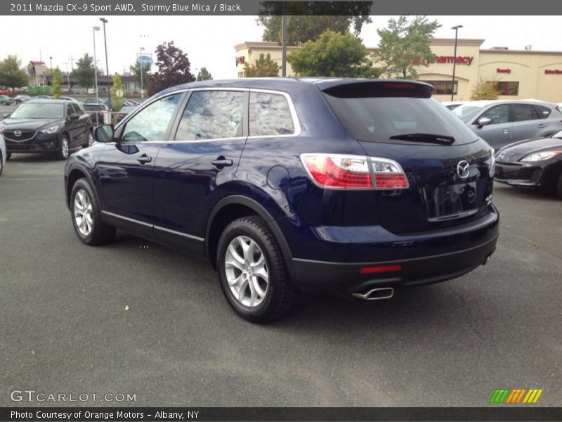 Stormy Blue Mica / Black 2011 Mazda CX-9 Sport AWD