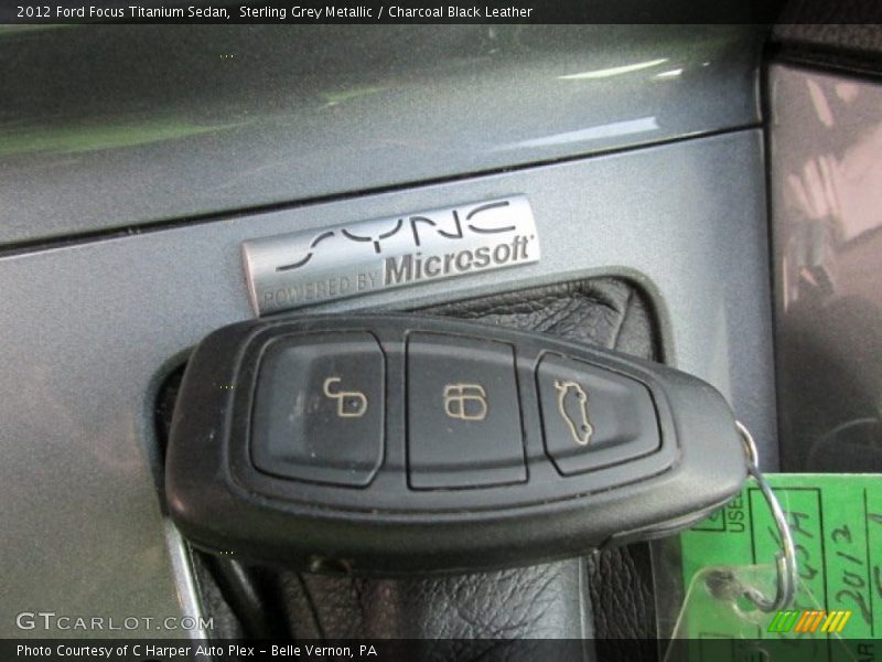 Sterling Grey Metallic / Charcoal Black Leather 2012 Ford Focus Titanium Sedan