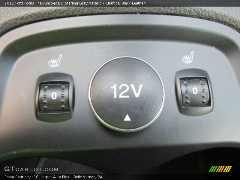 Sterling Grey Metallic / Charcoal Black Leather 2012 Ford Focus Titanium Sedan