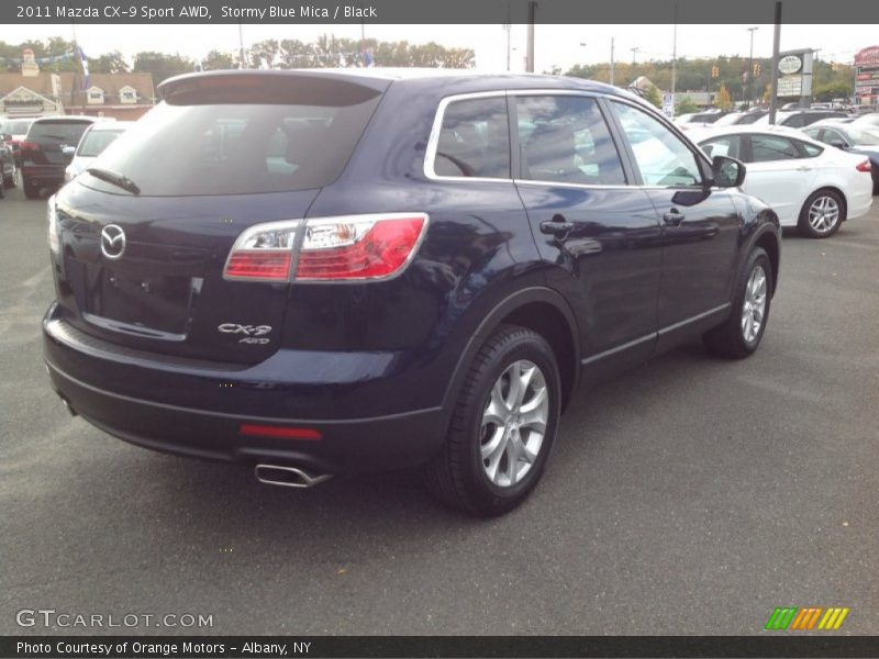 Stormy Blue Mica / Black 2011 Mazda CX-9 Sport AWD