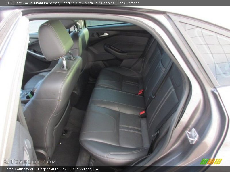 Sterling Grey Metallic / Charcoal Black Leather 2012 Ford Focus Titanium Sedan
