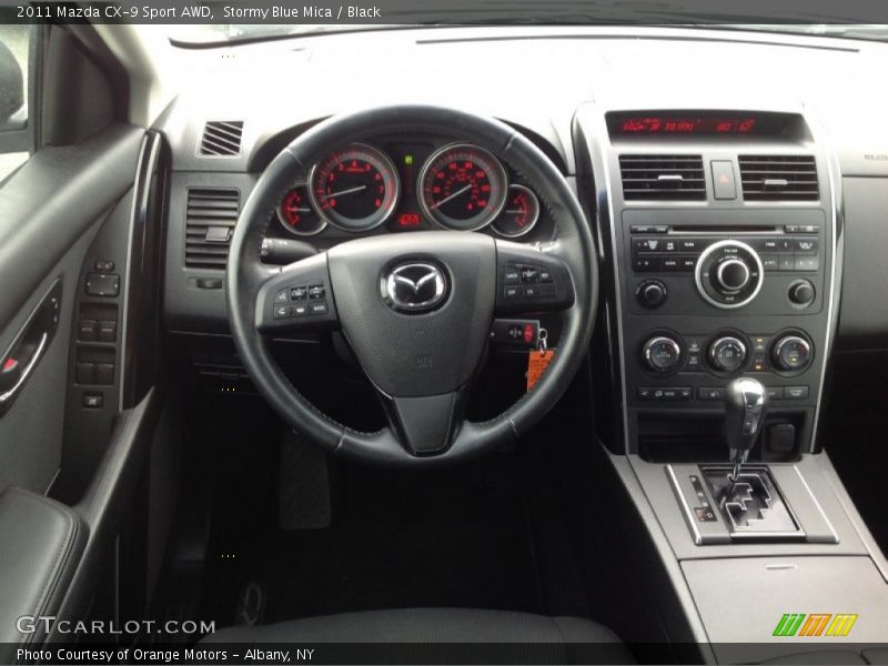 Stormy Blue Mica / Black 2011 Mazda CX-9 Sport AWD