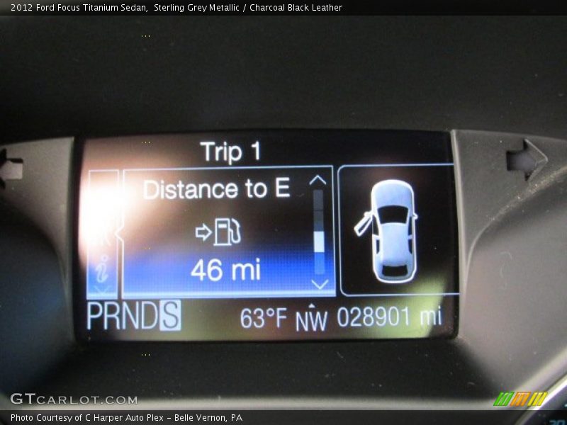 Sterling Grey Metallic / Charcoal Black Leather 2012 Ford Focus Titanium Sedan