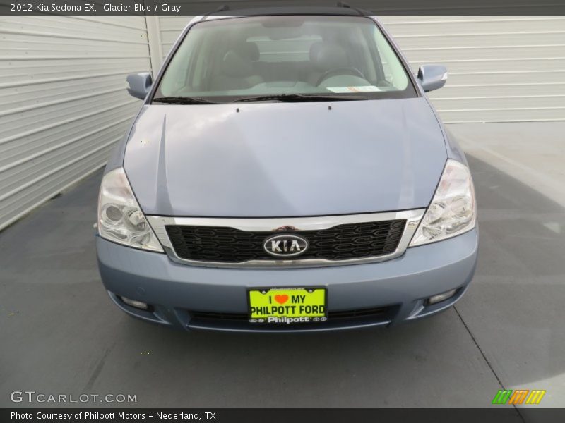 Glacier Blue / Gray 2012 Kia Sedona EX
