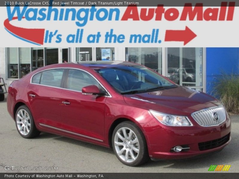 Red Jewel Tintcoat / Dark Titanium/Light Titanium 2010 Buick LaCrosse CXS