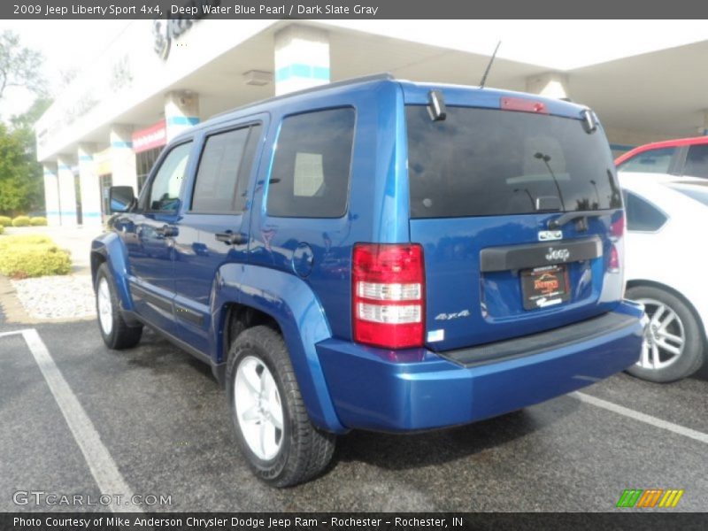 Deep Water Blue Pearl / Dark Slate Gray 2009 Jeep Liberty Sport 4x4