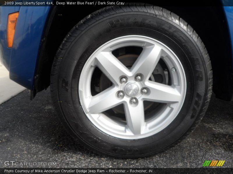 Deep Water Blue Pearl / Dark Slate Gray 2009 Jeep Liberty Sport 4x4