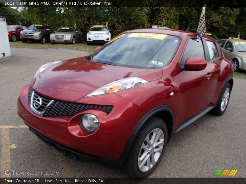 Cayenne Red / Black/Silver Trim 2011 Nissan Juke S AWD