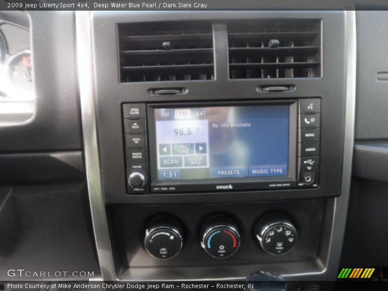 Deep Water Blue Pearl / Dark Slate Gray 2009 Jeep Liberty Sport 4x4