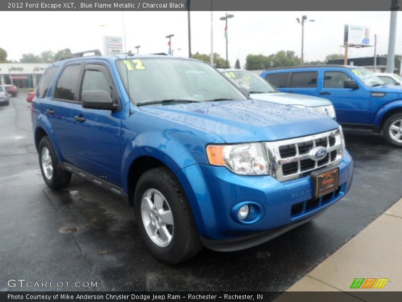 Blue Flame Metallic / Charcoal Black 2012 Ford Escape XLT