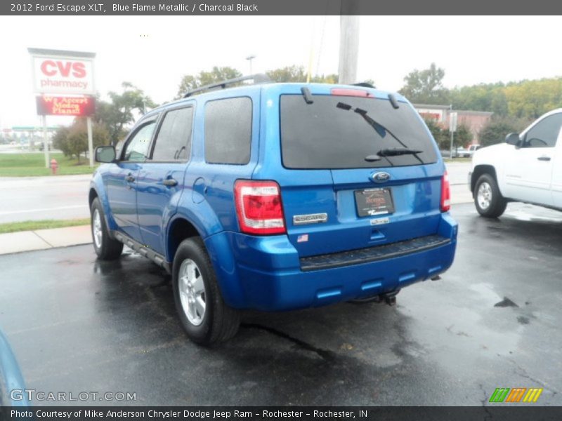 Blue Flame Metallic / Charcoal Black 2012 Ford Escape XLT