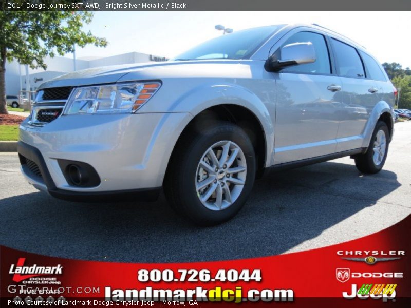 Bright Silver Metallic / Black 2014 Dodge Journey SXT AWD