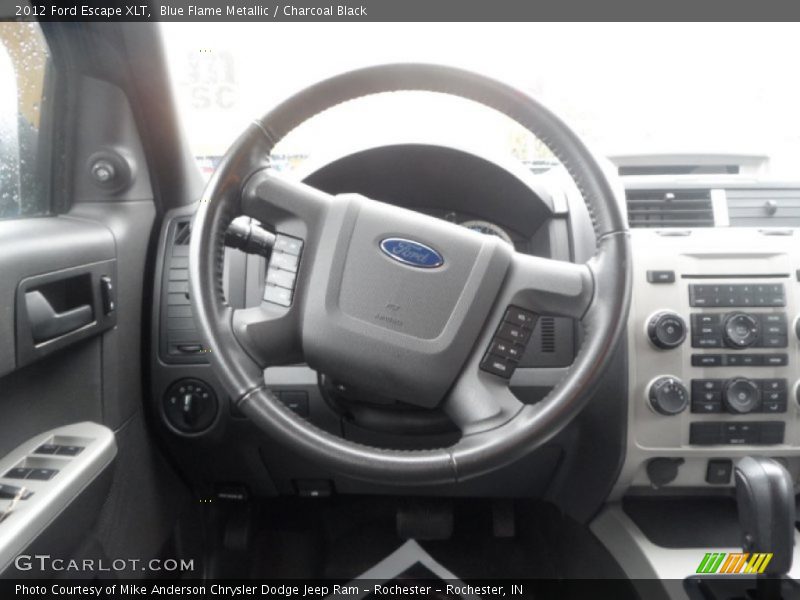 Blue Flame Metallic / Charcoal Black 2012 Ford Escape XLT