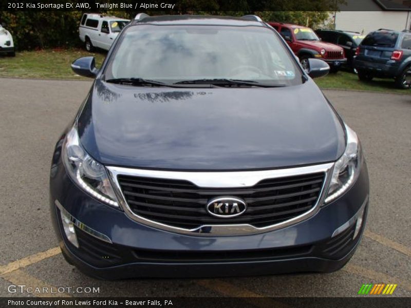 Twilight Blue / Alpine Gray 2012 Kia Sportage EX AWD