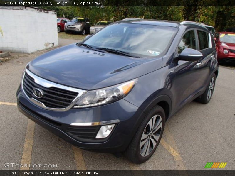 Twilight Blue / Alpine Gray 2012 Kia Sportage EX AWD