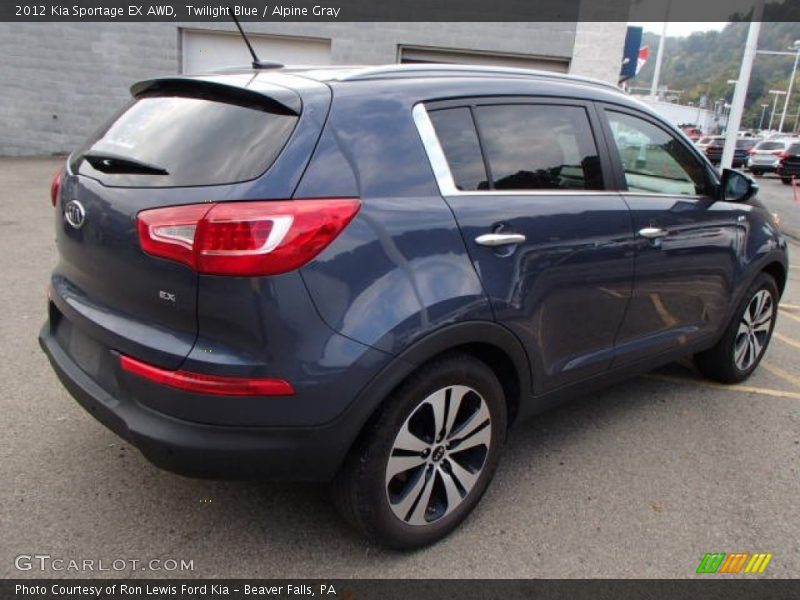 Twilight Blue / Alpine Gray 2012 Kia Sportage EX AWD