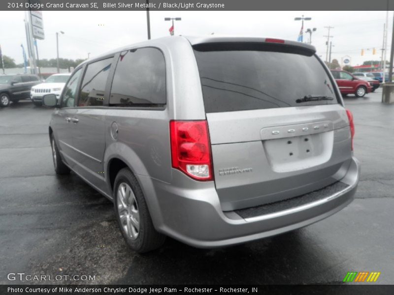 Billet Silver Metallic / Black/Light Graystone 2014 Dodge Grand Caravan SE