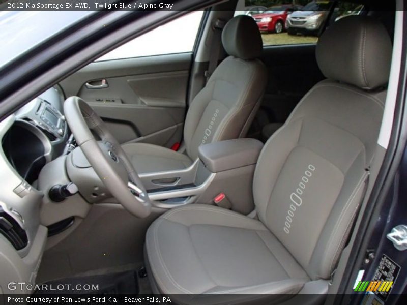 Front Seat of 2012 Sportage EX AWD