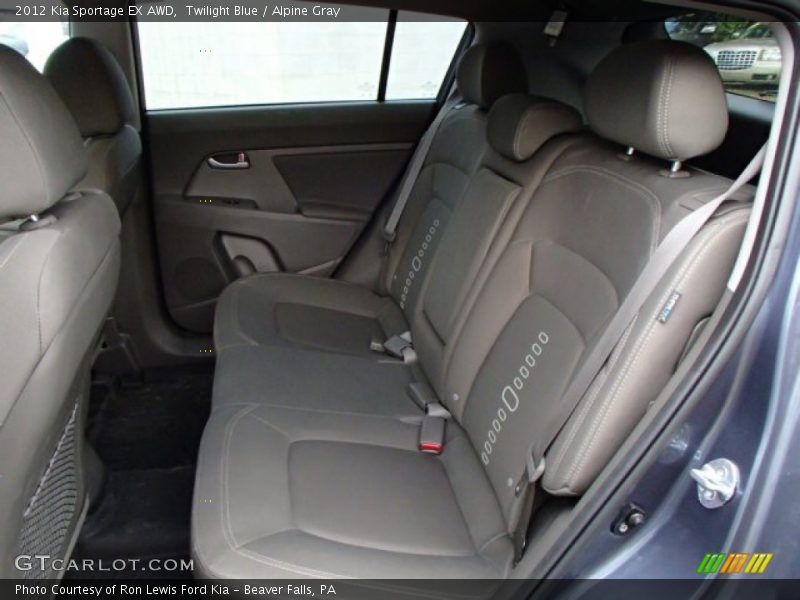 Rear Seat of 2012 Sportage EX AWD