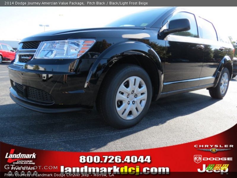 Pitch Black / Black/Light Frost Beige 2014 Dodge Journey Amercian Value Package