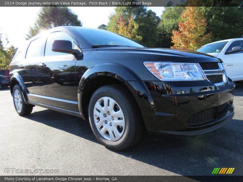 Pitch Black / Black/Light Frost Beige 2014 Dodge Journey Amercian Value Package