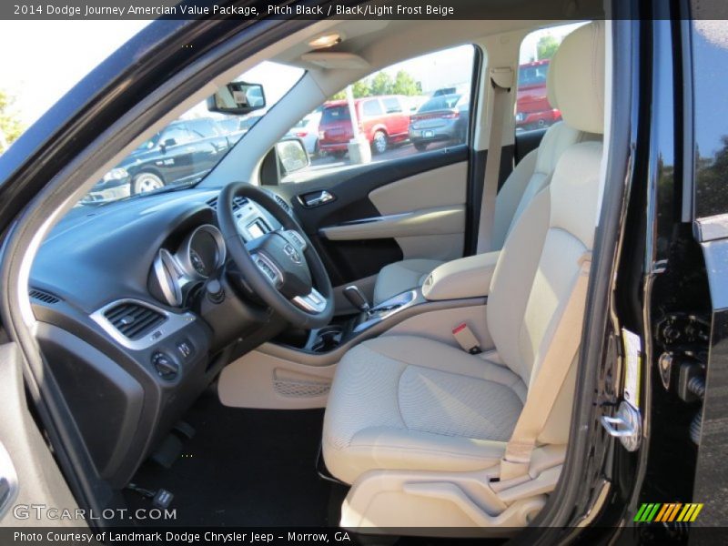 Pitch Black / Black/Light Frost Beige 2014 Dodge Journey Amercian Value Package