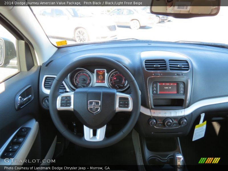 Pitch Black / Black/Light Frost Beige 2014 Dodge Journey Amercian Value Package