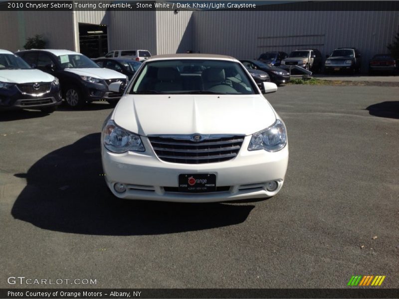 Stone White / Dark Khaki/Light Graystone 2010 Chrysler Sebring Touring Convertible