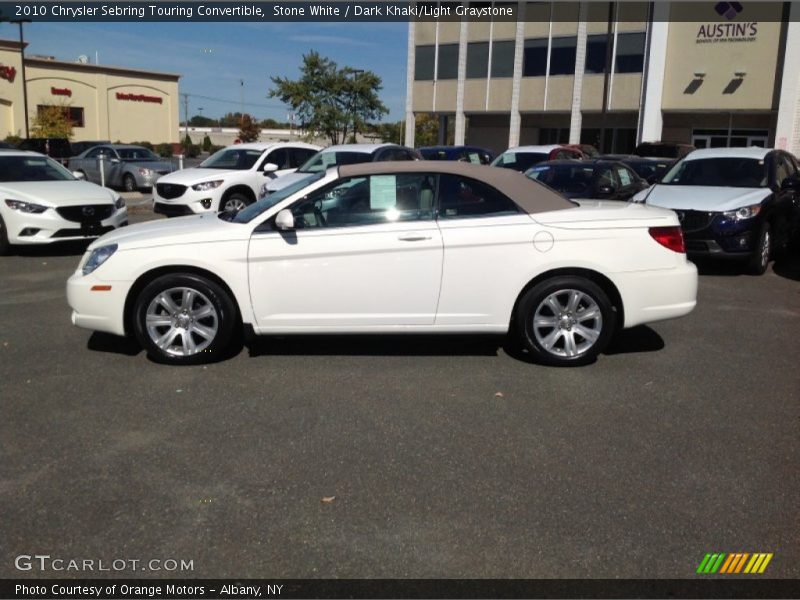 Stone White / Dark Khaki/Light Graystone 2010 Chrysler Sebring Touring Convertible