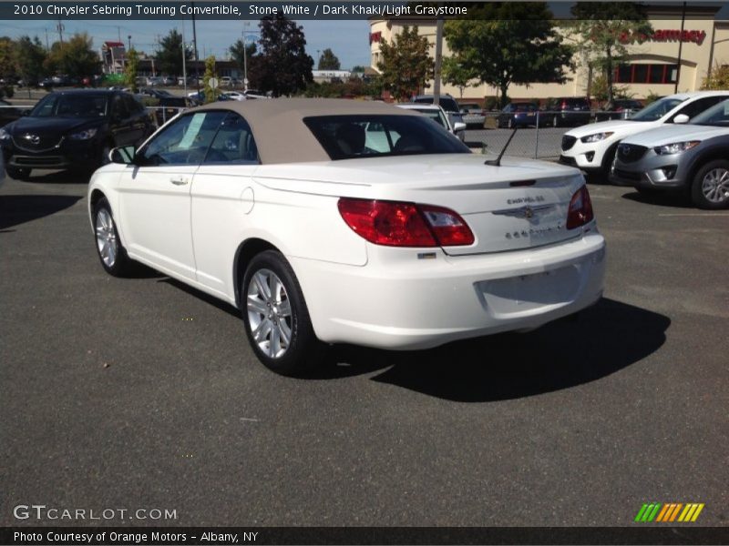 Stone White / Dark Khaki/Light Graystone 2010 Chrysler Sebring Touring Convertible