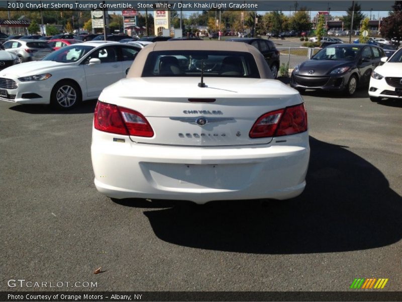 Stone White / Dark Khaki/Light Graystone 2010 Chrysler Sebring Touring Convertible