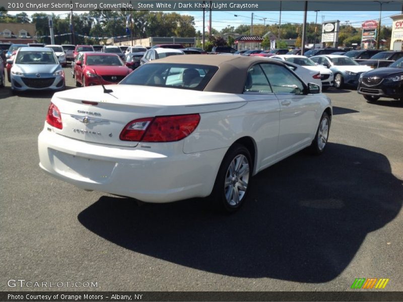 Stone White / Dark Khaki/Light Graystone 2010 Chrysler Sebring Touring Convertible