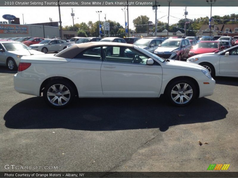 Stone White / Dark Khaki/Light Graystone 2010 Chrysler Sebring Touring Convertible