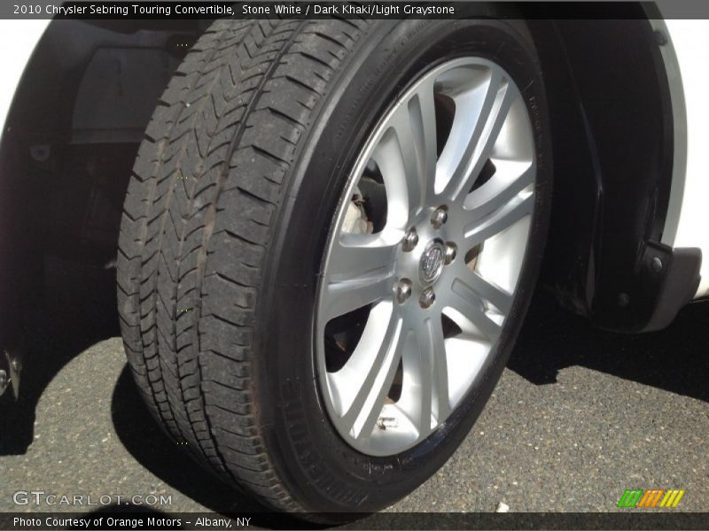 Stone White / Dark Khaki/Light Graystone 2010 Chrysler Sebring Touring Convertible