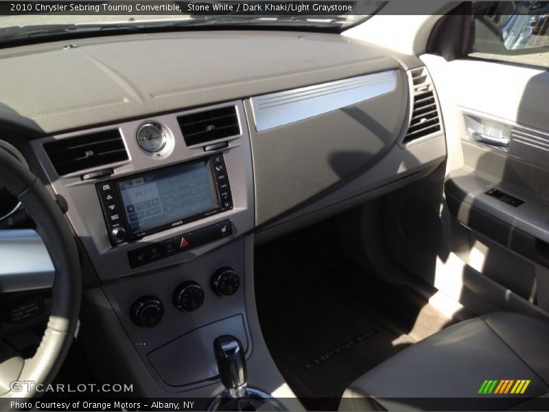 Stone White / Dark Khaki/Light Graystone 2010 Chrysler Sebring Touring Convertible