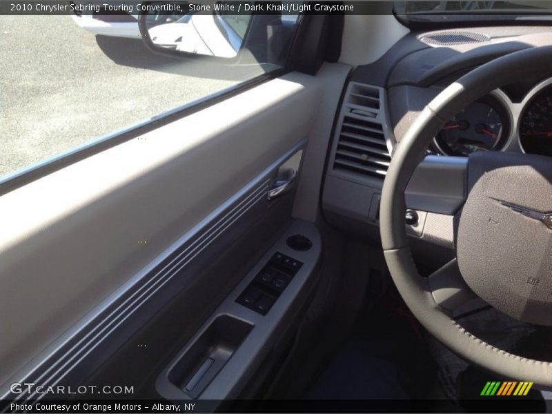 Stone White / Dark Khaki/Light Graystone 2010 Chrysler Sebring Touring Convertible