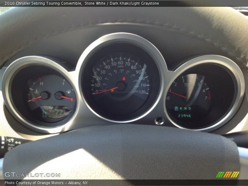 Stone White / Dark Khaki/Light Graystone 2010 Chrysler Sebring Touring Convertible