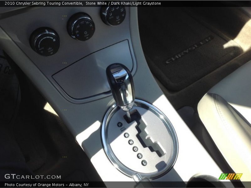 Stone White / Dark Khaki/Light Graystone 2010 Chrysler Sebring Touring Convertible