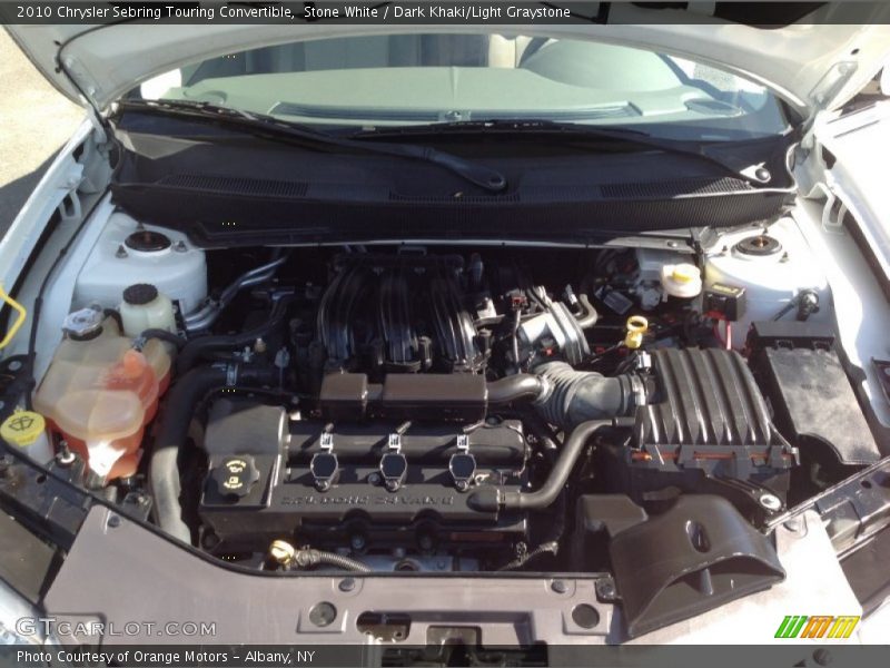 Stone White / Dark Khaki/Light Graystone 2010 Chrysler Sebring Touring Convertible