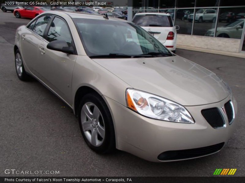 Gold Mist Metallic / Light Taupe 2009 Pontiac G6 Sedan